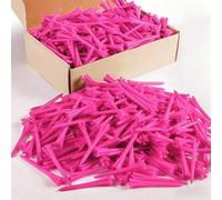 AMRTA Pink Plastic Golf Tees 250 or 500 Pack, Durable Five-Prong Top Tees in 2 3/4" or 3 1/4" Sizes for Low-Resistance & Hold Ball Well, Consistent Launch Driver Tees (250 Pack, 70mm（2-3/4"）)