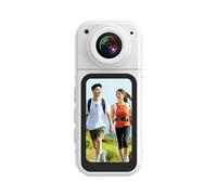 AMRTTWY Action Camera, 2.7K HD Thumb Camera 180° Rotate WiFi Sports DV Video Recorder Outdoor Magnetic Action Camera Riding Running Digital Camera,for Cycling,Motorcycle(White)