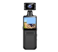 AMRTTWY Action Camera, Multi-Functional 4G Digital Camera, Body-Worn With 180° Rotation, Suitable For Biking And Driving, Includes 64G Memory,for Cycling,Motorcycle