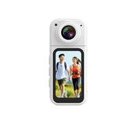 AMRTTWY Action Camera, Thumb Camera HD Screen 180° Rotatable Mini Action Camera Magnetic Pocket Outdoor Sports Cycling Recorder,for Cycling,Motorcycle(128G,White)