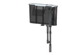 AMRTTWY Aquarium Filter System, Aquarium Fish Tank Filter Wall Mounted Pump Oil Removal Film External Grass Water Flow Adjustable(6W 600L-H)