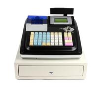 AMRTTWY Cash Register. 48-key Electronic Register With LED Display And Register .POS Machine(White)