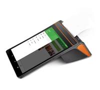 AMRTTWY Cash Register. Restaurant Register Equipment Integrated 8+2.4 Inch Dual Screen Tablet Register With Printer .POS Machine(Orange)