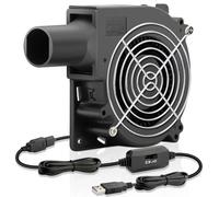 AmRunJe USB Cooling Blower Fan 5V 120mm x 32mm, with Speed Control | DC Brushless Centrifugal Fan for BBQ Inflatable Outdoor Camping Receiver DVR Xbox Modem AV Cabinet
