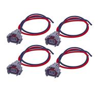 Amrxuts 4PCS Fuel Injector Connector Electrical Plug Pigtail Quick Disconnect Pigtails for Mazda, Mitsubishi, Nissan, Subaru, Toyota