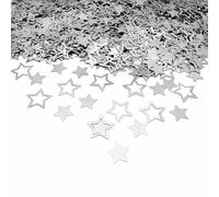 Amrzsallez Sliver Star Confetti Glitter Sprinkles for Party Table Scatters Decoration Birthday Baby Shower Wedding Party Decor- Shiny, PVC Five-Pointed Stars