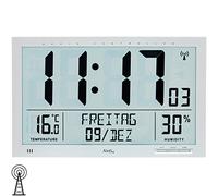 AMS 5888 Wall Clock, Plastic, Silver, 23 x 37 cm