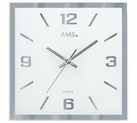 AMS 9324 Wall Clock Quartz Faceted and Printed Mirror Glass