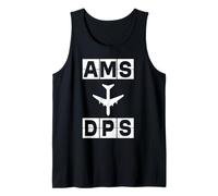 AMS to DPS Airplane Route Amsterdam Bali Tank Top