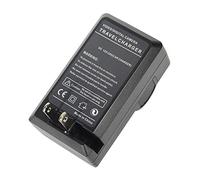 Amsahr C-BCH7 Digital Replacement Mini Battery Travel Charger for Panasonic DMW-BCH7, DMWBCH7PP, DMWBCH7E with Lens Accessories Pouch (Gray)