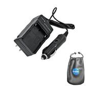 Amsahr C-ENEL12 Digital Replacement Mini Battery Travel Charger for Nikon ENEL12, CoolPix S610, S620, S630 with Lens Accessories Pouch (Gray)