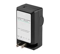 Amsahr C-NPW126 Digital Replacement Mini Battery Travel Charger for Fujifilm NP-W126, HS50, HS35, HS30EXR with Lens Accessories Pouch (Gray)