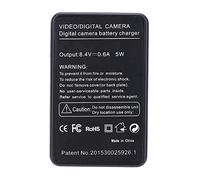 Amsahr FP50 Digital Replacement Mini Battery Travel Charger for Sony NP-FP50, NP-FP70, NP-FP90, DVD103 with Lens Accessories Pouch (Gray)