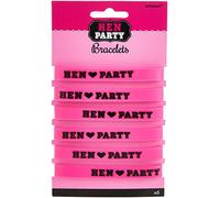 amscan 10022447 Hen Night Party Rubber Wristbands - 6 Pcs