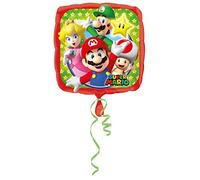 Amscan 10022909 Nintendo Square Foil Balloon with Super Mario Theme-1 Pc