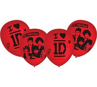 amscan 11-inch/ 27cm One Direction Latex Balloons (Red)