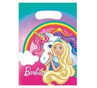 amscan 11012124 Barbie Dreamtopia Plastic Treat Bags - 8 Pcs, 8 Count (Pack of 1)