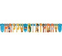 amscan 11012271 Colorful Birthday Letter Banner with rusty rivets Theme-1pc, Multicolor, 23.5 x 18 x 1cm