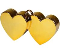 Amscan 11711-19 - Gold Double Heart Balloon Weight - 170g