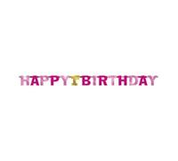 Amscan 120286 Banner Ltr Fl Lg 1St Bdy Pink
