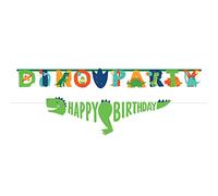 Amscan 122270 - Dino-Mite Dinosaur Kids Birthday Party Jumbo Personalised Letter Banner - 2.3m