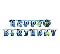 Amscan 122412 - Kids Battle Royal Gamers Happy Birthday 'Add an Age' Letter Banner Party Decoration - 3.17m