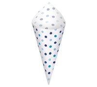 Amscan 149200 Blue Buffet Snack Cones with Tray
