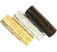 amscan 18 Streamers, Gold, Silver, Black Metallic - Party, Birthday or Anniversary Decoration - Premium Quality, Made in Europe - 3 Rolls