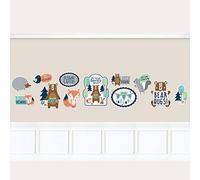 Amscan 192164 - Baby Shower Bear-ly Wait Card Cut-Out Decorations - 12 Pack