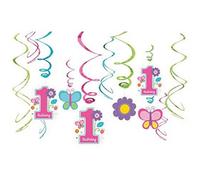 Amscan 1St Birthday Swirls Hanging Decorations Multicoloured (One Pack)
