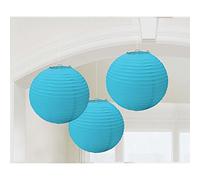 Amscan 24055-54-55 Lanterns Round Caribbean Blue- 3 Pack