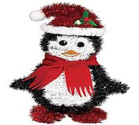 Amscan 242428 - Christmas 3D Standing Tinsel Santa Decoration - 26cm x 15cm
