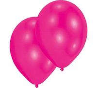 Amscan 27.5 cm 10 Latex Balloons, Hot Pink