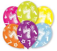 Amscan 27.5 cm All Round Printed Age 7/6 Latex Balloons