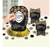 Amscan 281873 - Gold Sparkling Celebration Add-an-Age Table Decorating Kit Includes Number & Letter Stickers for 1st to 100th