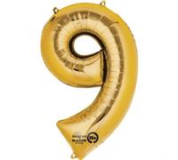 Amscan 2826001 S/Shape:9 Gold