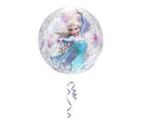 amscan 3018701 Orbz Clear Foil Balloon with Frozen Elsa Design-1 Pc
