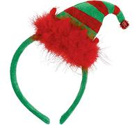 Amscan 318719 - Red & Green Mini Elf Headband Christmas Fancy Dress Accessory - 23cm x 13 cm
