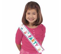 Amscan 342626 Multicolor Peppa Pig Confetti Fabric Sash Costume | 1 Pc