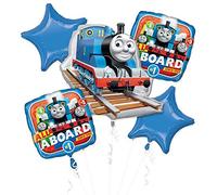 amscan 3527801 - Bqt: Thomas The Tank Engine 5 Piece Foil Balloon Bouquet P75