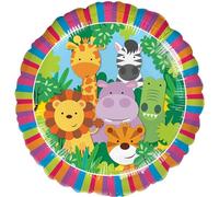 amscan 3578601 Friends Round Foil Balloons-1 Pc, Jungle Party
