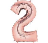 amscan 3621201 S/Shape: 2 Rose Gold