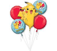 Amscan 3633401 5 Pc Pokémon Foil Balloon Bouquet With Pikachu Design
