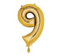 Amscan 3656201 Mid Size Number 9 Gold
