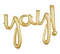 Amscan 3669411 Script Phrase: 'Yay!' Gold
