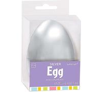 amscan 370217 Silver Fillable Easter Egg-10cm-1 Pc