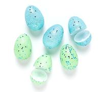 amscan 370504 Amscan - Easter Re-fillable Plastic Mermaid Eggs for Egg Hunts - 6 Pack, Teal and Blue
