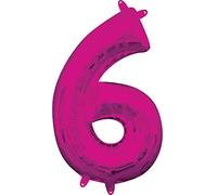Amscan 3824211 16In: '6' Pink