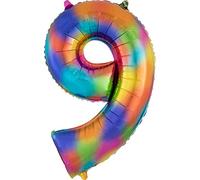 Amscan 3853901 S/Shape: 9 Rainbow Splash