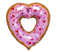 amscan 3871601 Donut Open Heart SuperShape Foil Balloon, 1 Pc, Large